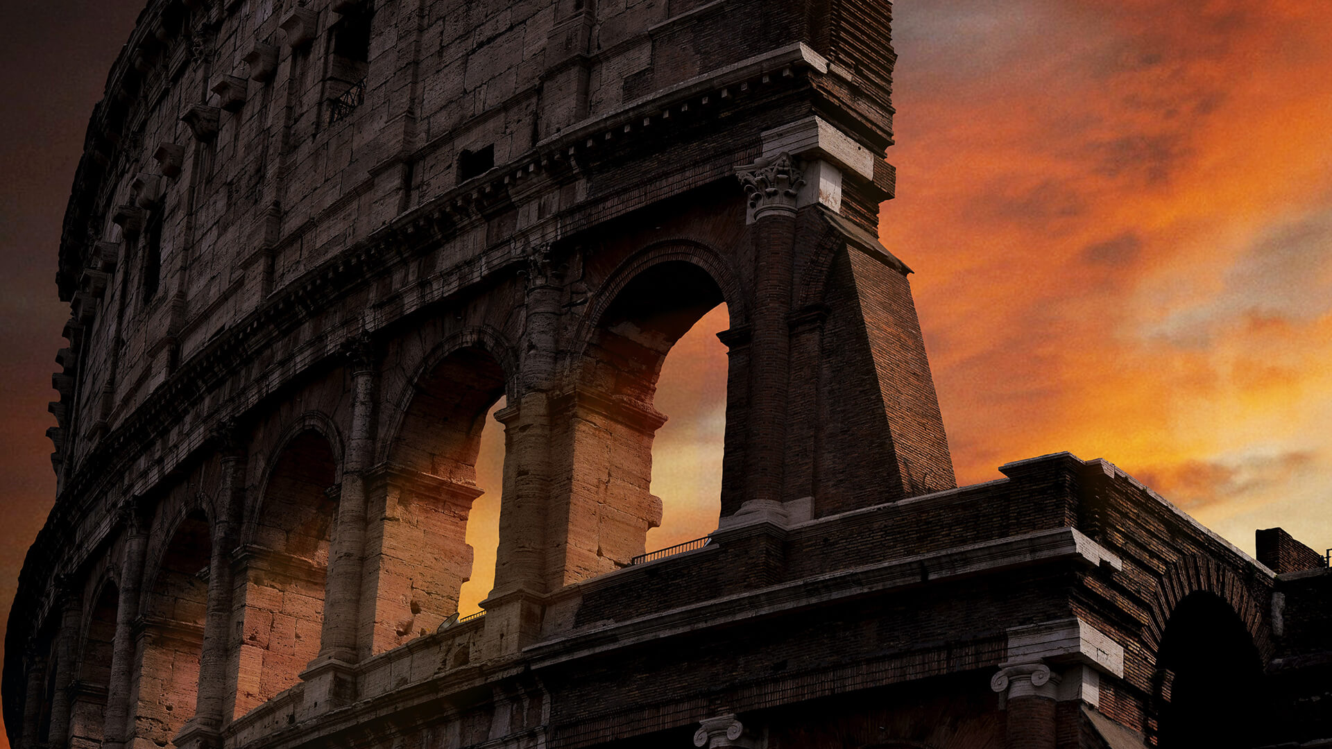 The Colesseum in Rome.