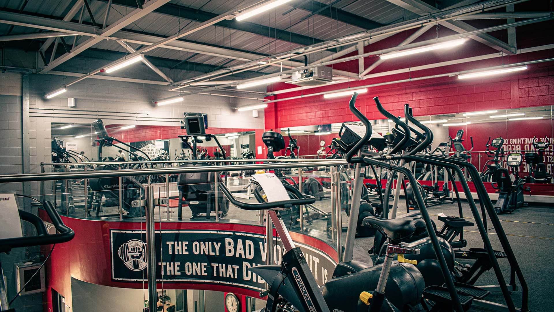 Interior of Impact Gym and some gym equipment