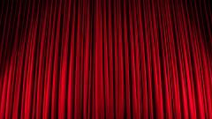 Close-up of red theatre curtains