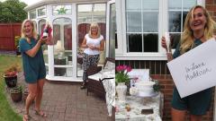 Laura Maddison celebrating becoming a qualified dentist, stood outside a conservatory